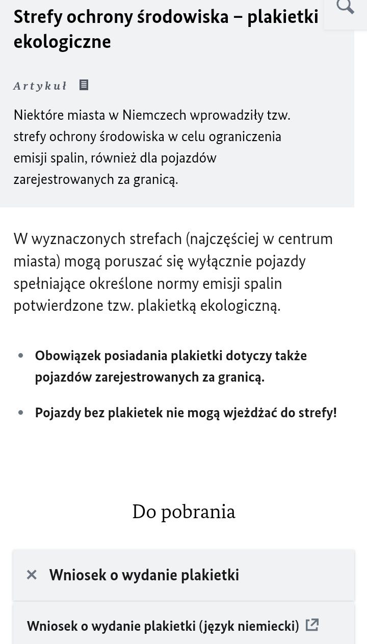 Naklejki Plakietki Ekologiczne Umwelt Zone