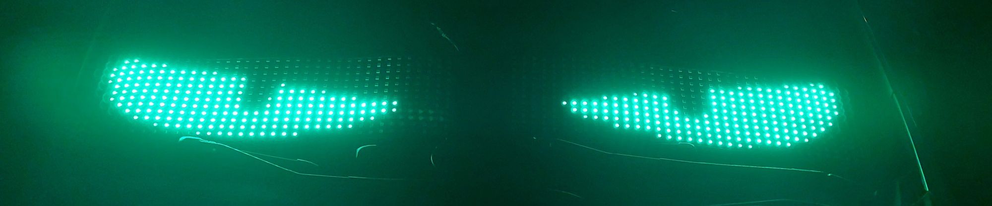 Zestaw 2x60cm nowe DIABELSKIE świecące oczy LED do tir bus