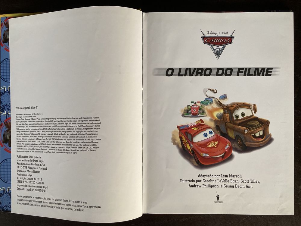 Carros 2 - O Livro Do Filme - Disney Pixar