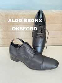 Aldo Bronx Oxfordy brązowe skórzane półbuty męskie 44/45