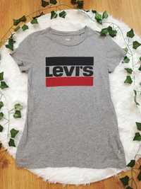 Siwa bluzka, koszulka na krótki rękaw Levi's