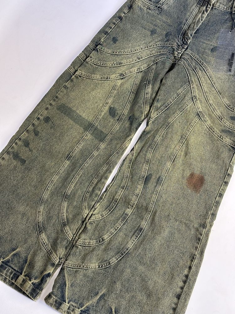 NFS No Faith Studios baggy faded archive custom opium джинси зелені М