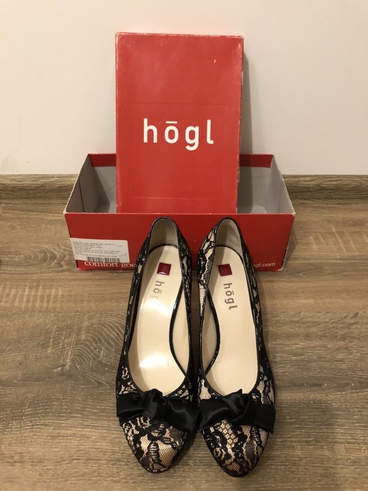 Hogl атласно-кружевные Туфли