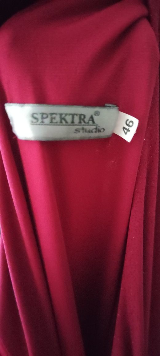 Sukienka bordowa ze złotym brokatem 40  Spekta studio