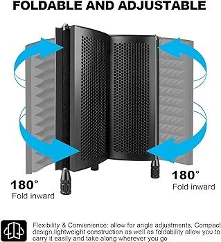 Aokeo Filtr pop do mikrofonu z absorbującą pianką, pochłaniający dźwię