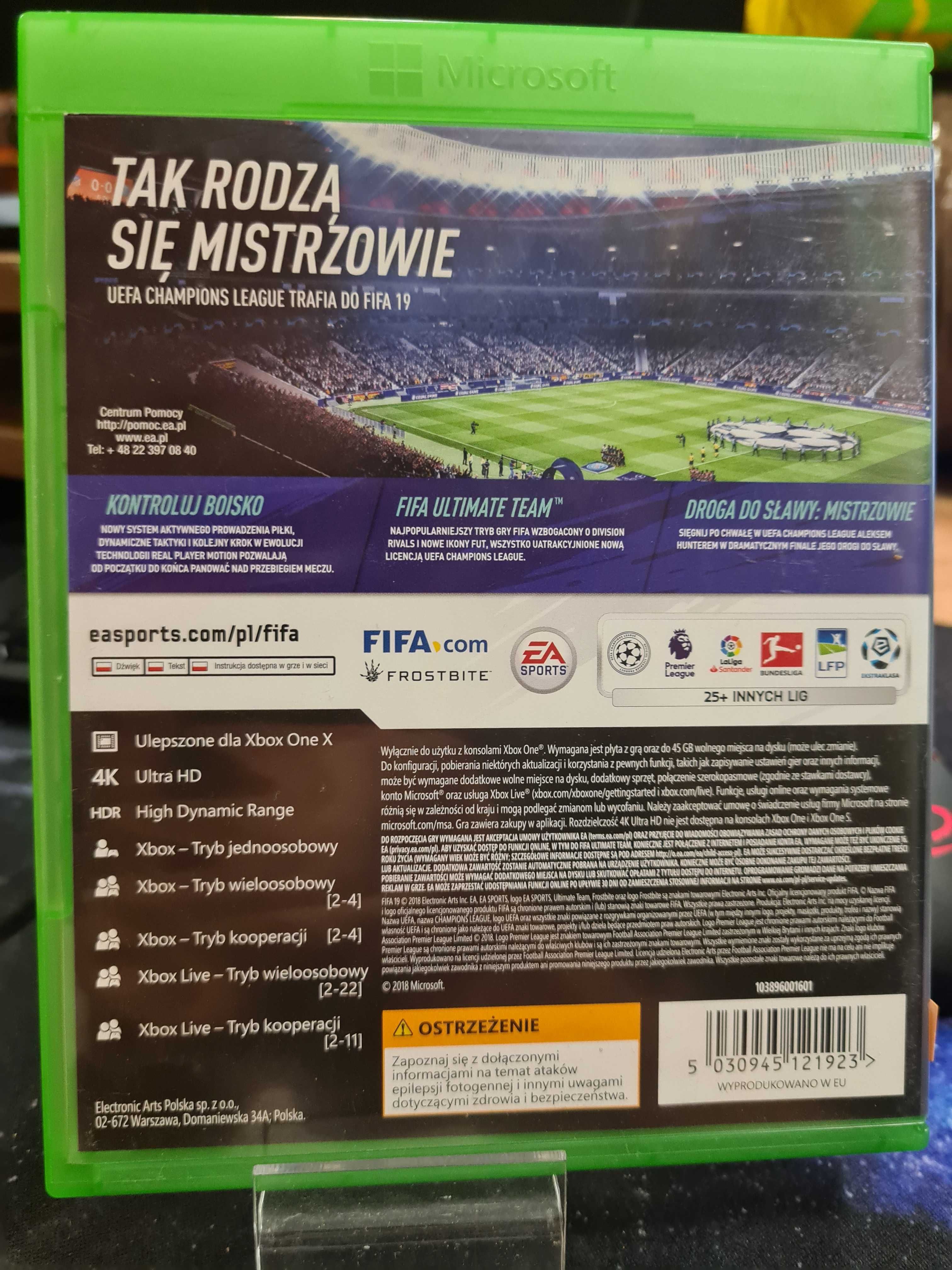 FIFA 19 XBOX ONE, Sklep Wysyłka Wymiana