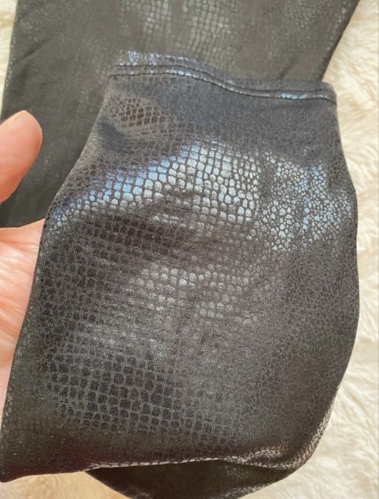Getry legi legginsy damskie ciepłe animal print  S