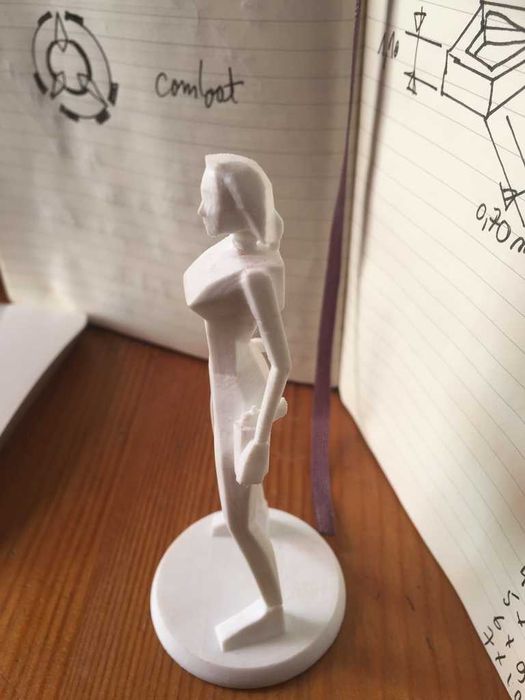 Lara Croft classic Statuetka figurka Druk 3d PLA biały Tomb Raider
