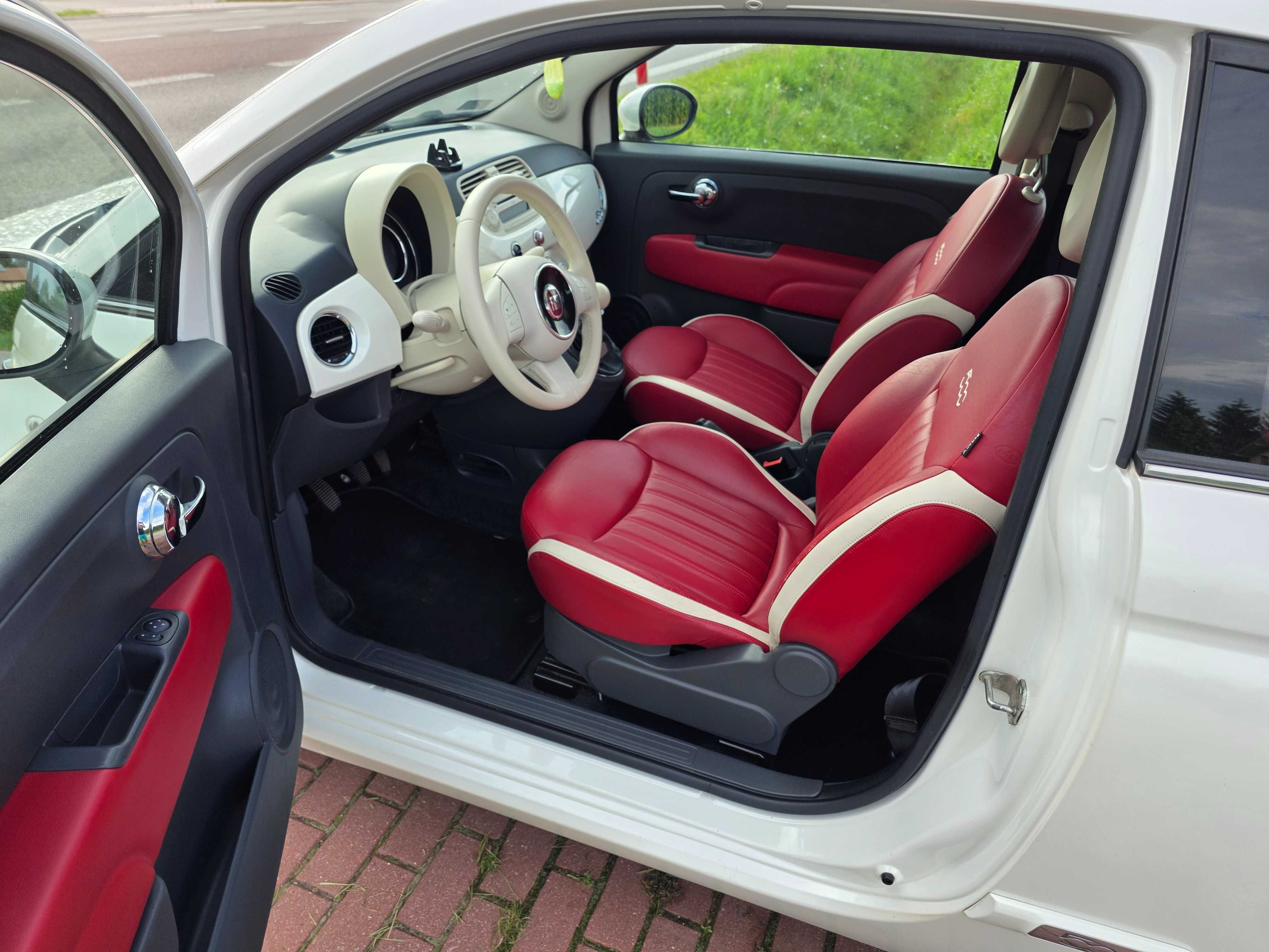 Fiat 500 0.9 Twinair 105KM Biała perła,klima, panorama,mały przebieg