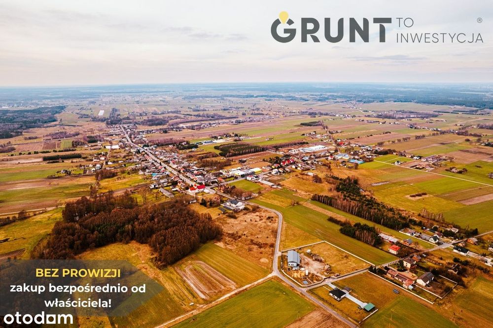 Działki budowlane przy drodze asfaltowej