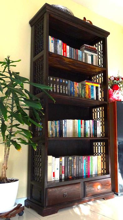 Biblioteka / witryna z drewna egzotycznego palisander - AlmiDecor