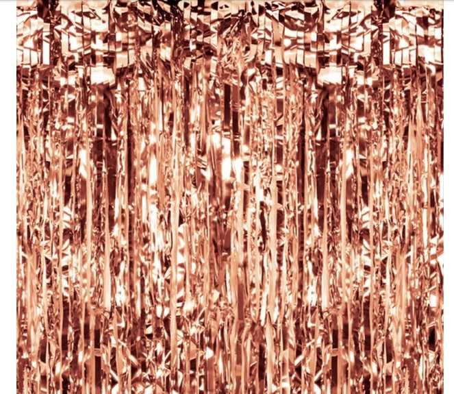 Kurtyna Metalizowana Rose Gold 100x200cm