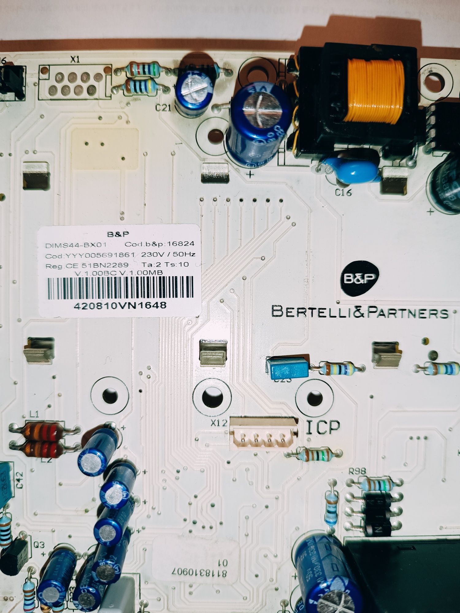 Плата керування котлом bertelli partners