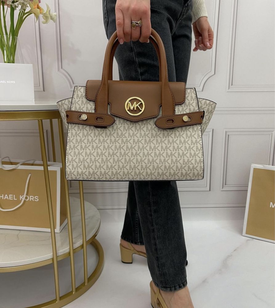 Сумка Michael Kors Carmen Medium Logo Satchel