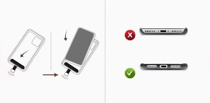 2 szt. Wkładka pod etui/Zaczepka na telefon na smycz przezroczysta