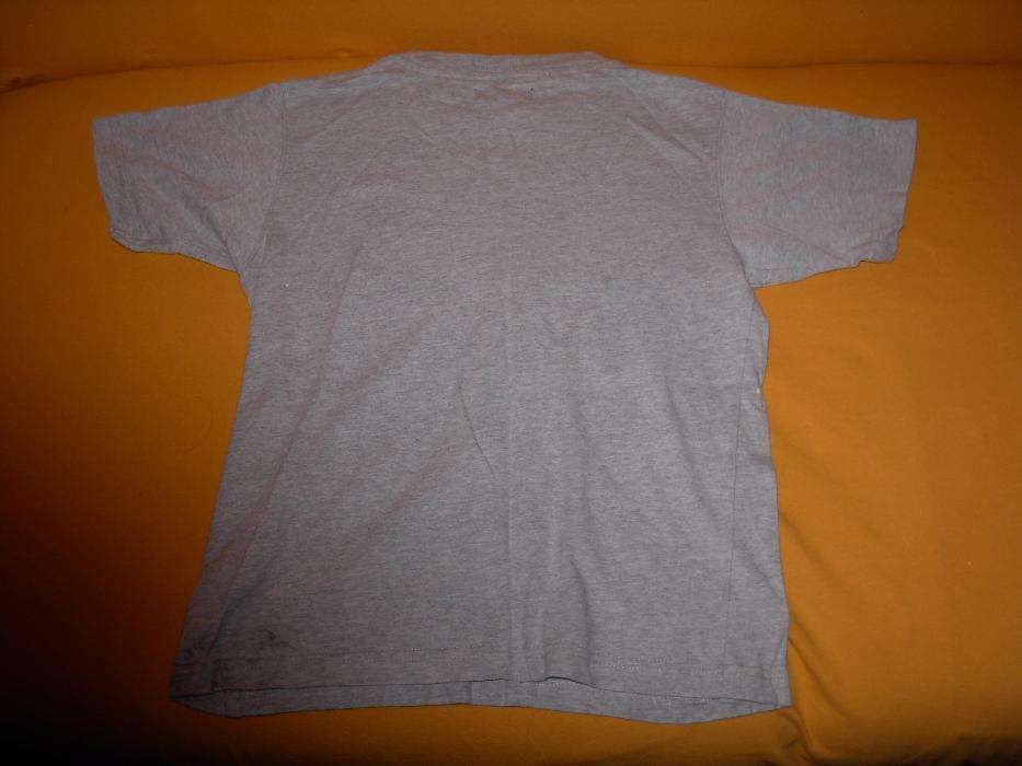 Camisa Chicco quadriculada verde + T´shirt Massimo Dutti cinza 5/6 ano