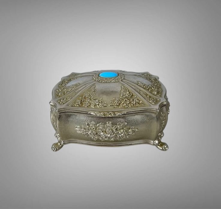 Антикварна шкатулка скринька скарбничка Франція сундучок  бронза онікс