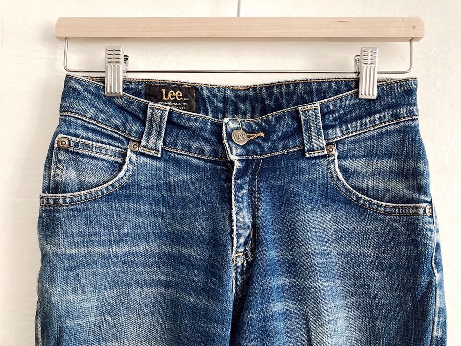 Jeansy spodnie skinny dziury lee przecierane