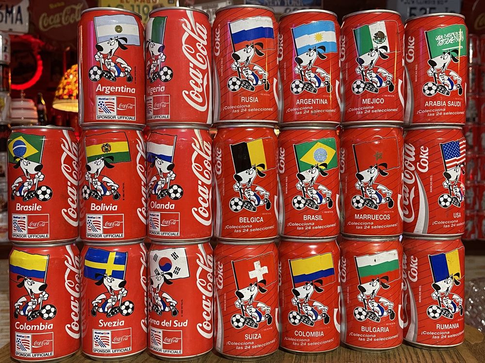 Coleções de latas coca-cola