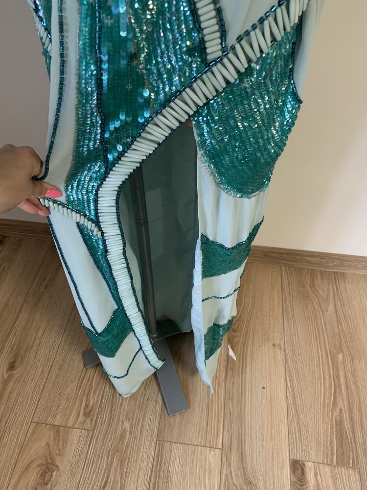 Nowa sukienka cekinowa z rozcięciem asos rozmiar 38 wesele ślub druhna