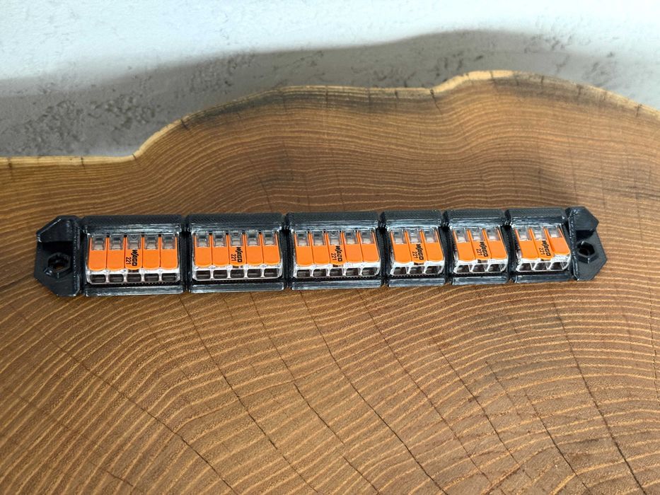 Szyna montażowa, uchwyt na złączki, kostki WAGO 221 – 3x3/3x5