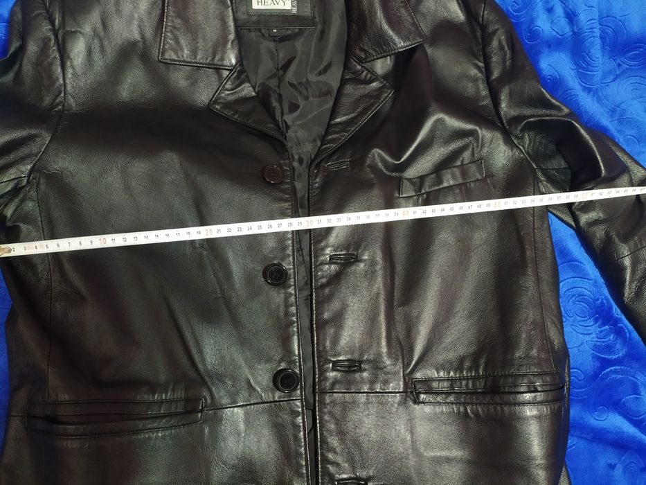 Мужской кожаный пиджак