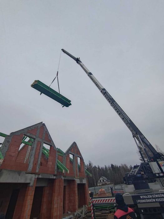 Usługi podnośnikiem koszowym/żurawiem 36m