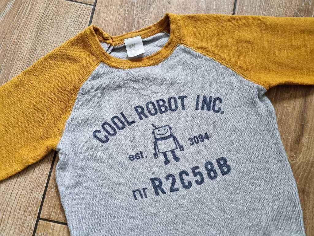 H&M śliczny sweterek z robotem 86