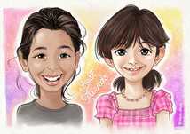 Caricatura ou retratos. Pintura digital.