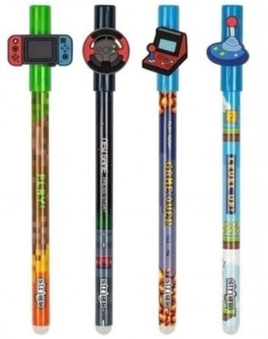 Długopis wymazywalny ze skuwką Gaming (36szt) Strigo pudełko,