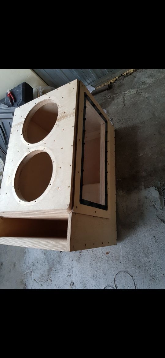 Subwoofer Skrzynia 2x12" masywna ze sklejki