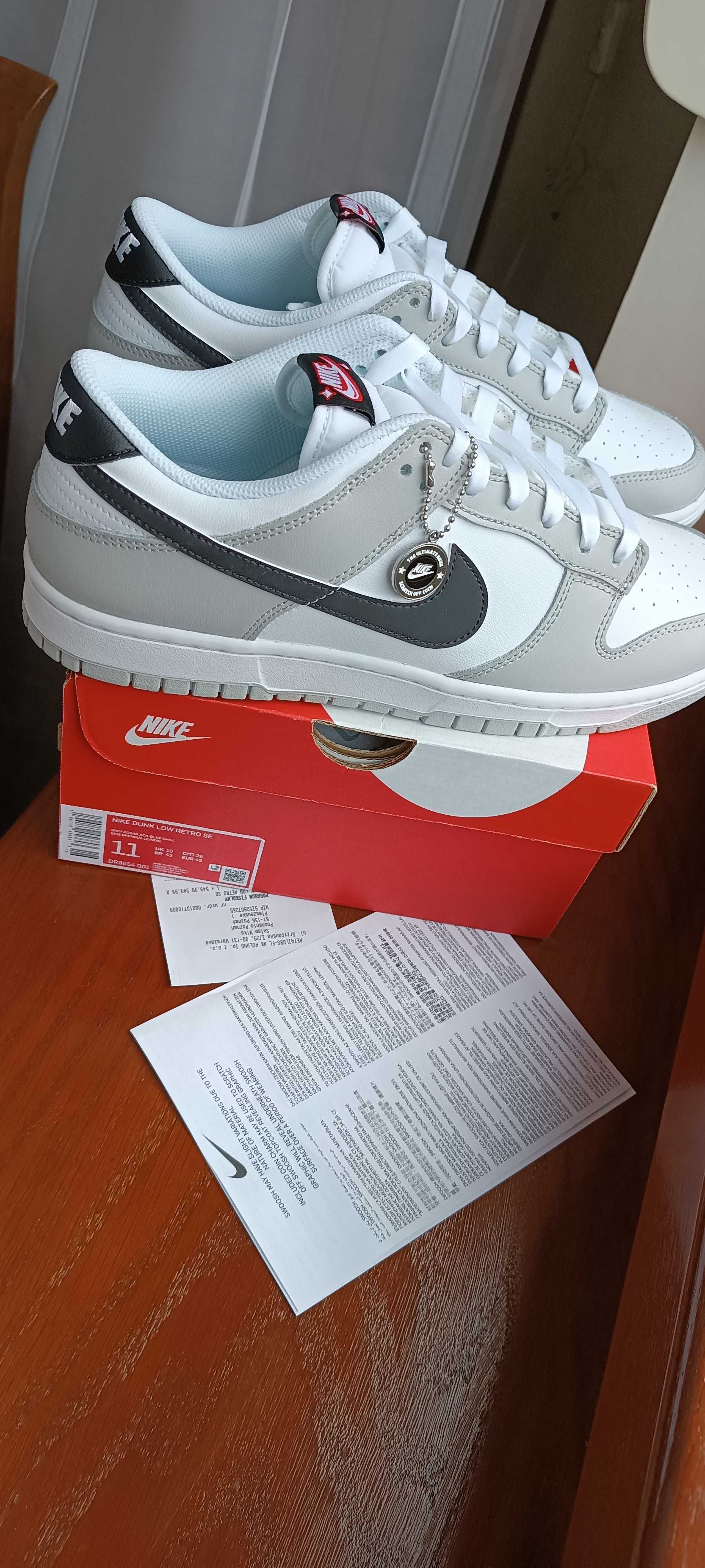 (r. 45- US 11) Nike Dunk Low SE Lottery Pack Grey Fog DR9654,-001