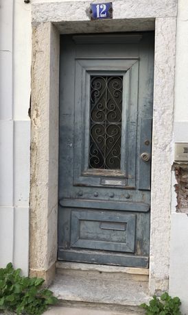 Porta de entrada rua madeira antiga