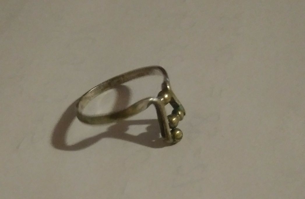Antyk metaloplastyka stary srebrny pierścionek srebro RYTosztuka
