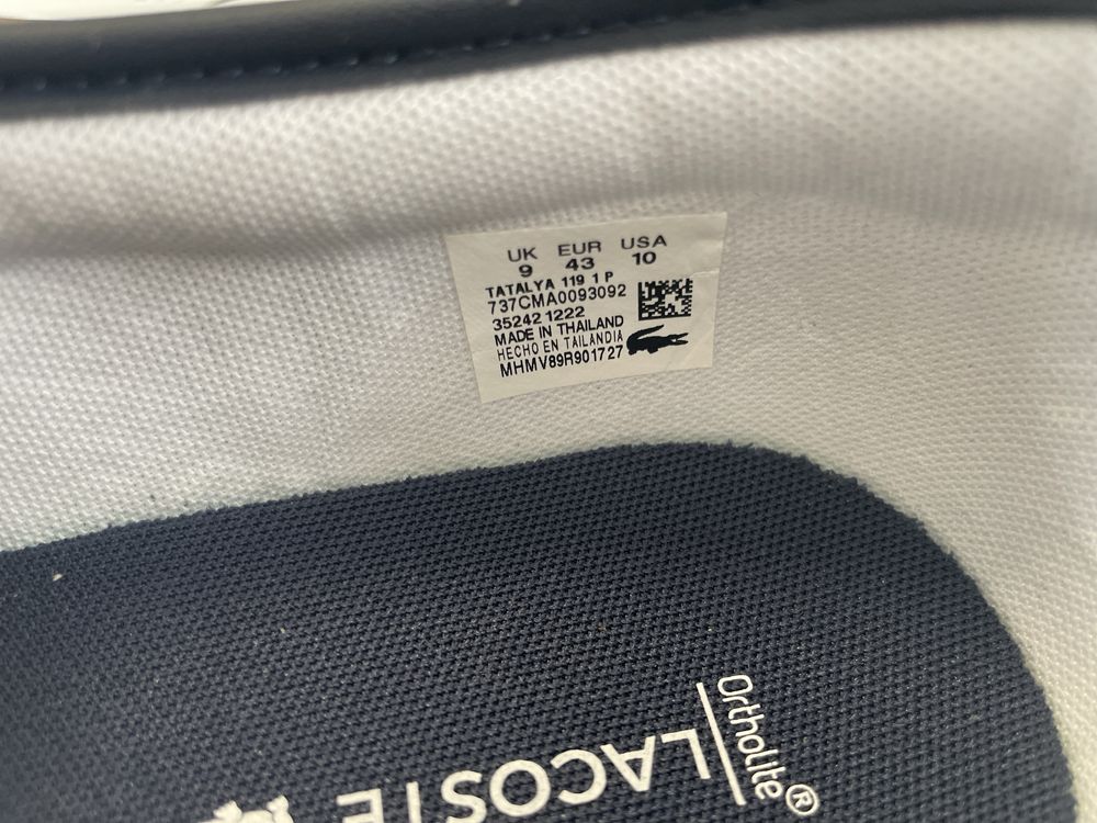 Шкіряні сліпони Lacoste Tatalya сині