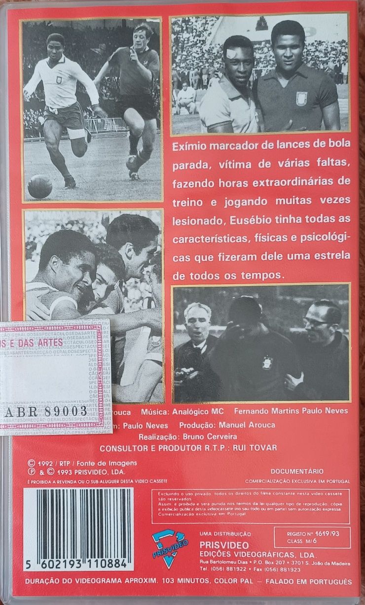 Eusébio Cassete Vhs ainda Selada Rara