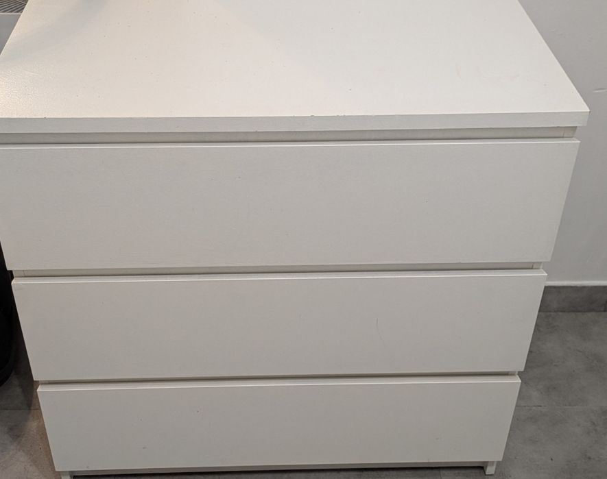 Komoda Malm Ikea, malowana na biało