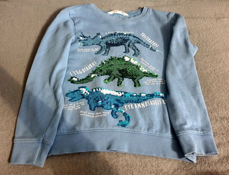 Bluza h&m 122-128 dinozaury