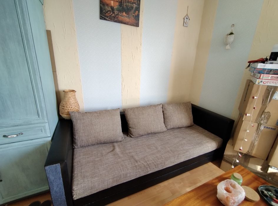 Rozkładana sofa z pojemnikiem  sofa do małego mieszkania 220x84