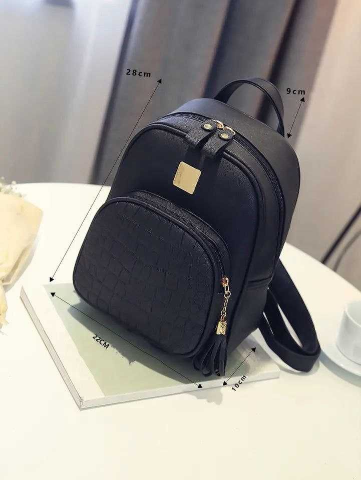 Новый черный женский рюкзак из искусственной кожи в корейском стиле