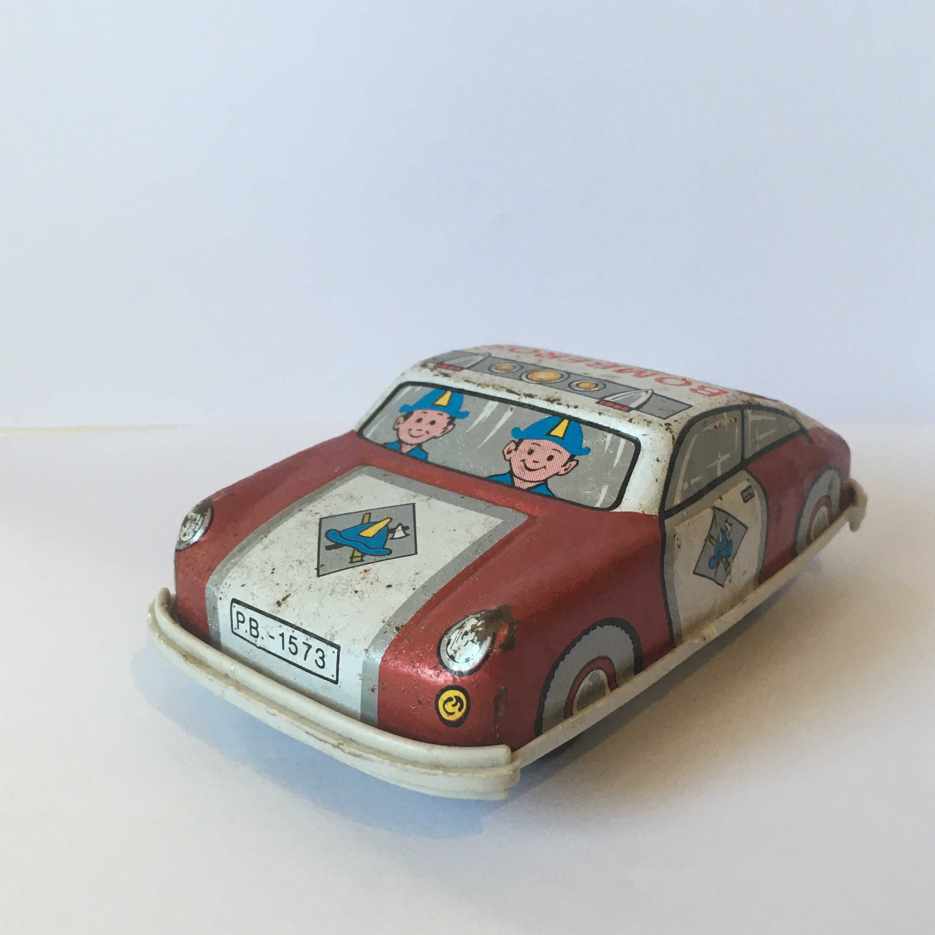 Brinquedo miniatura PORSCHE 911 Bombeiros - em chapa com fricção