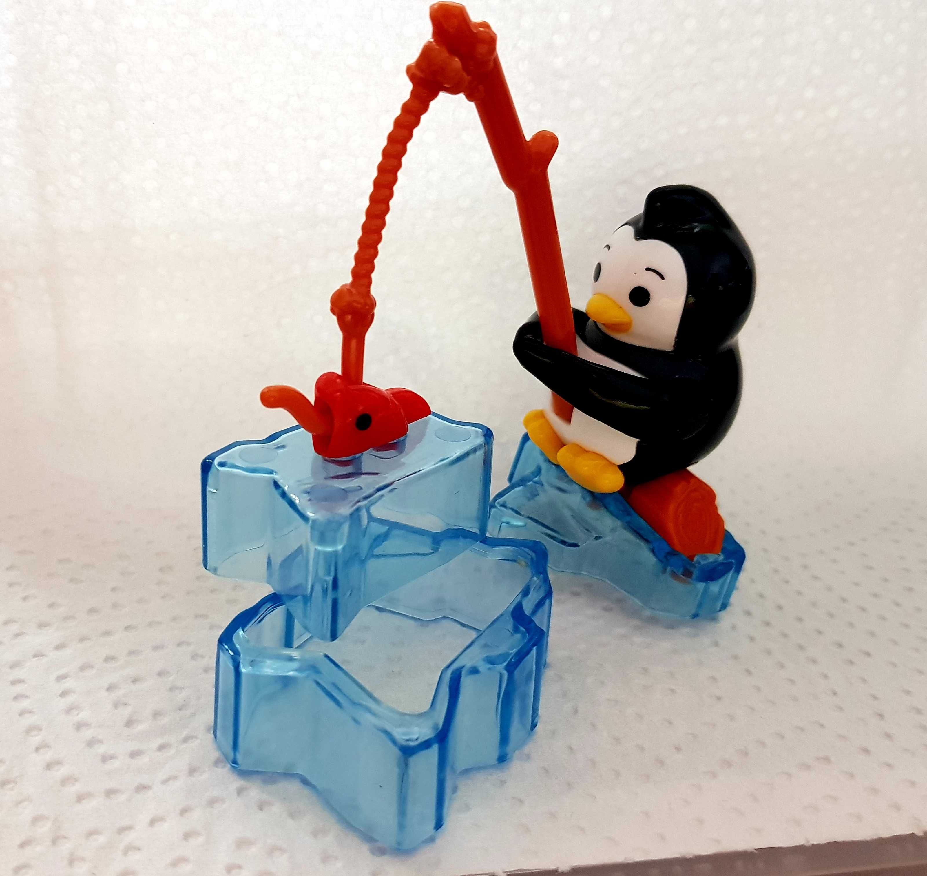 Figurka Kinder MAXI Pingwin z rybą na wędce