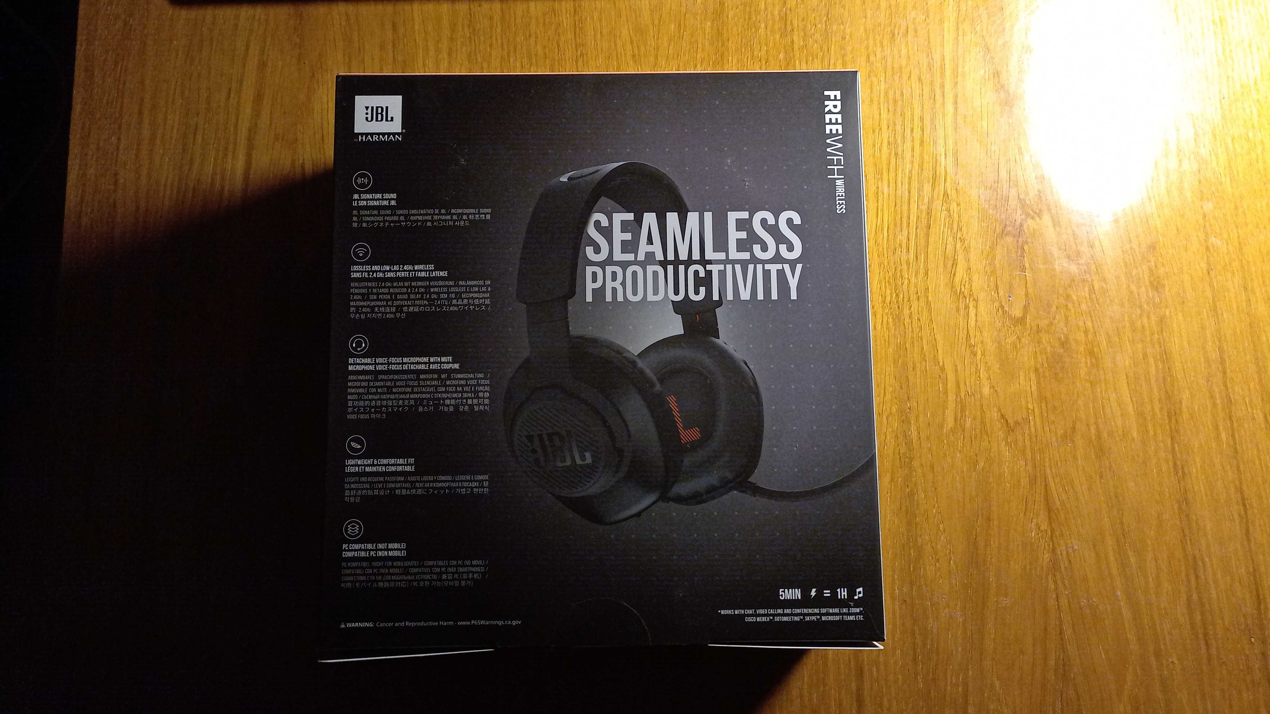JBL Free WFH Wireless, беспроводные наушники с микрофоном