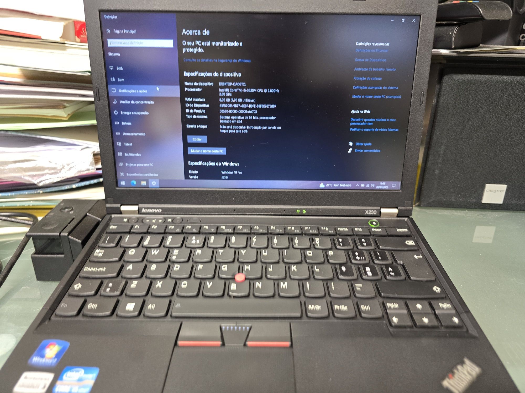 Portátil Lenovo  x230