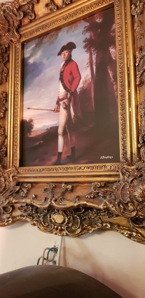 XIX w Portret  Napoleona w XIX w Złotej Ramie  ORGINAŁ !!! FRANCJA !!!