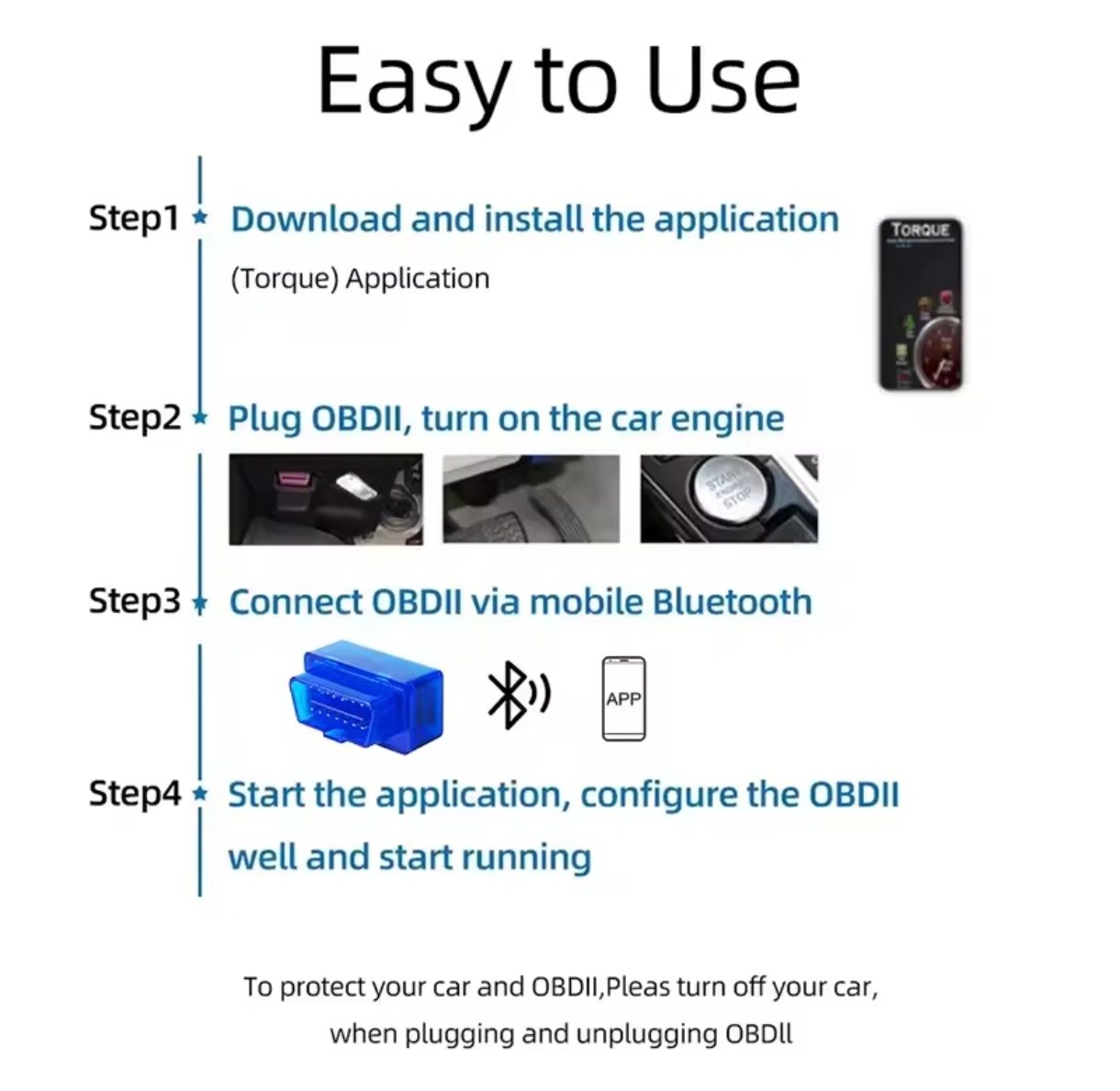 Interfejs Diagnostyczny ELM327 OBD2 Bluetooth 2.0 Android