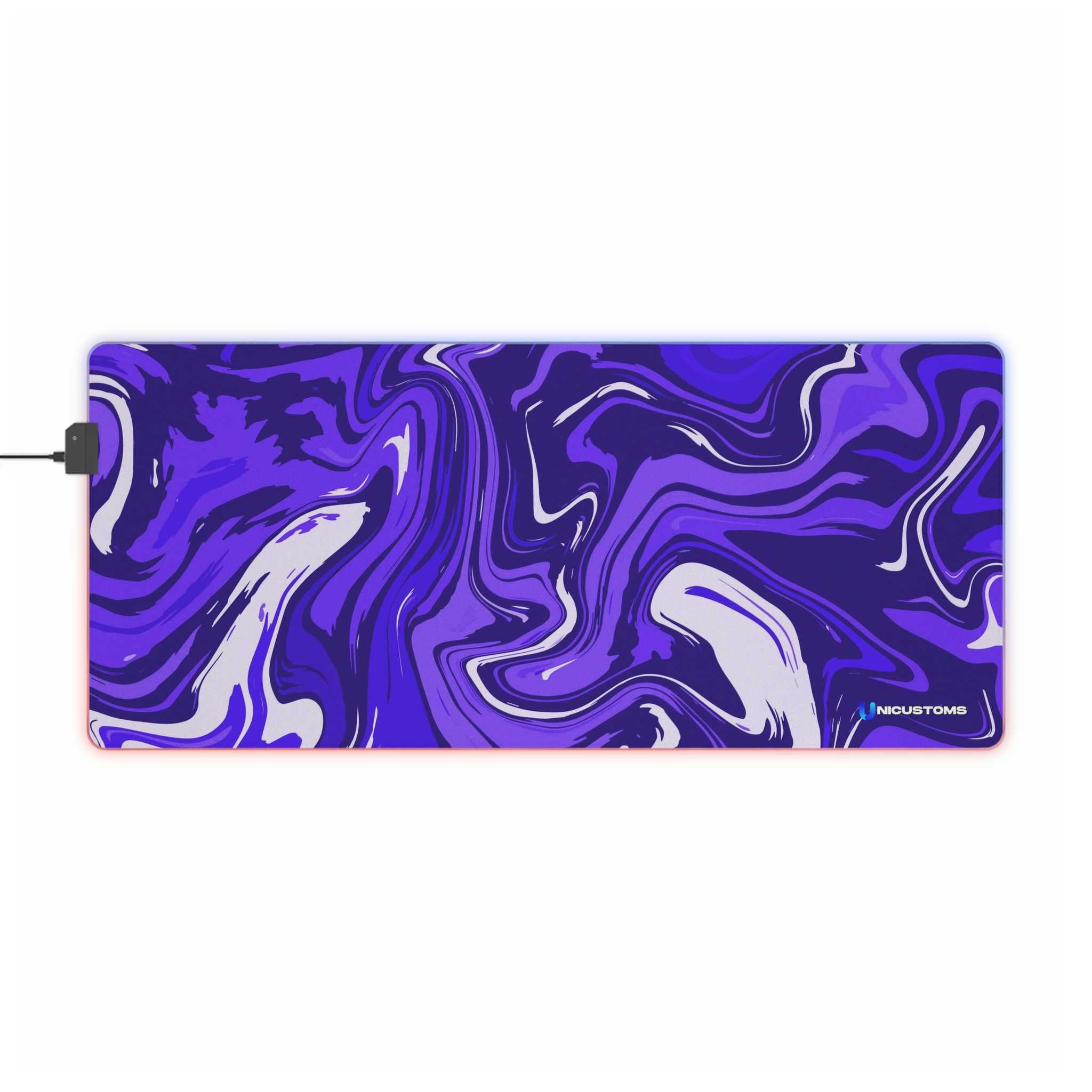 Mousepad XXL LED ( Roxo/Branco ) ( 90cm x 40 cm )