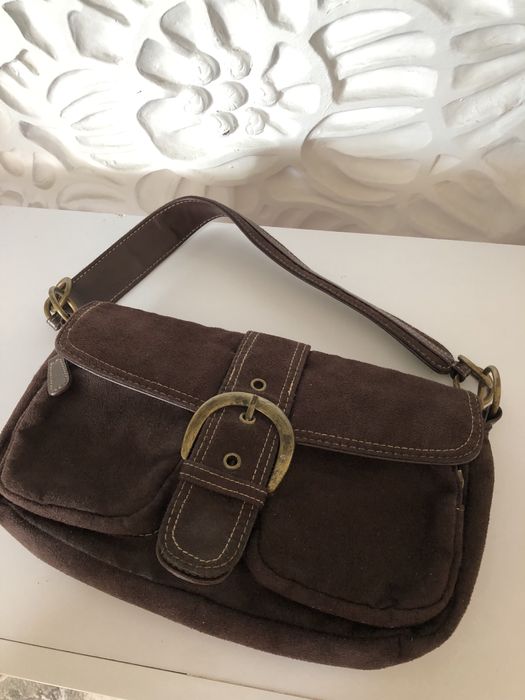 Сумка колір шоколадний, під замш