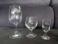 Komplet 36 elementów szklanki Krosno ART-GLASS RÓŻA