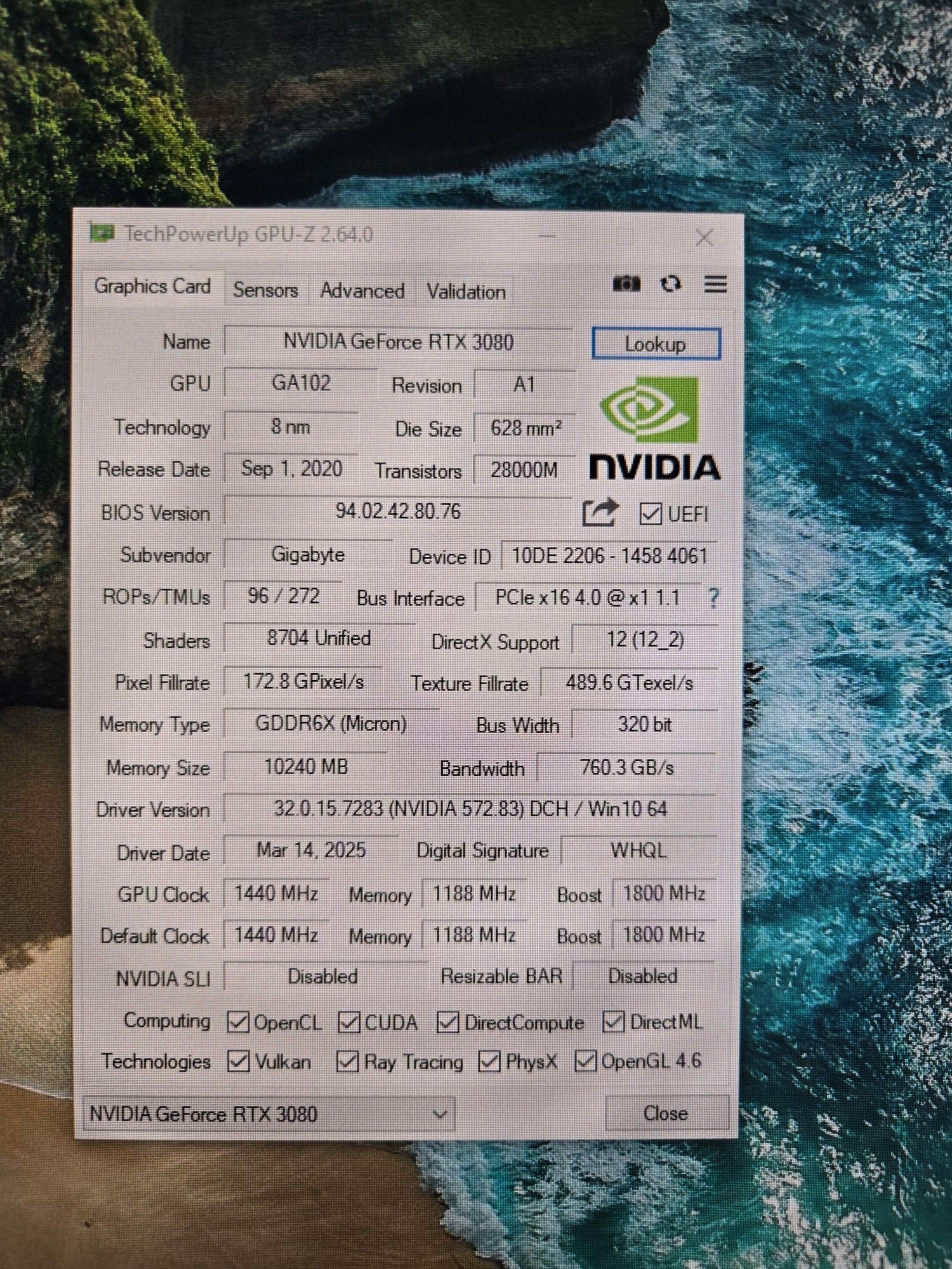 GIGABYTE AORUS GeForce RTX 3080 gaming OC waterforce WB